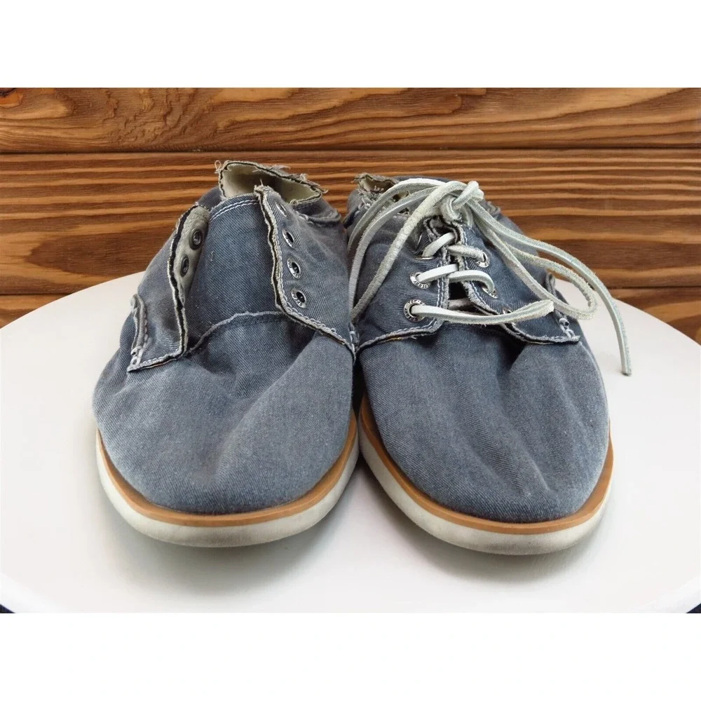 SPERRY Sz‎ 10 Boat Shoe Gray Canvas Men Lace Up Medium